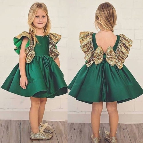 GorNorriss Baby Dress Toddler Kids Girls Outfits Strapless Ruffles Party Princess Dresses 